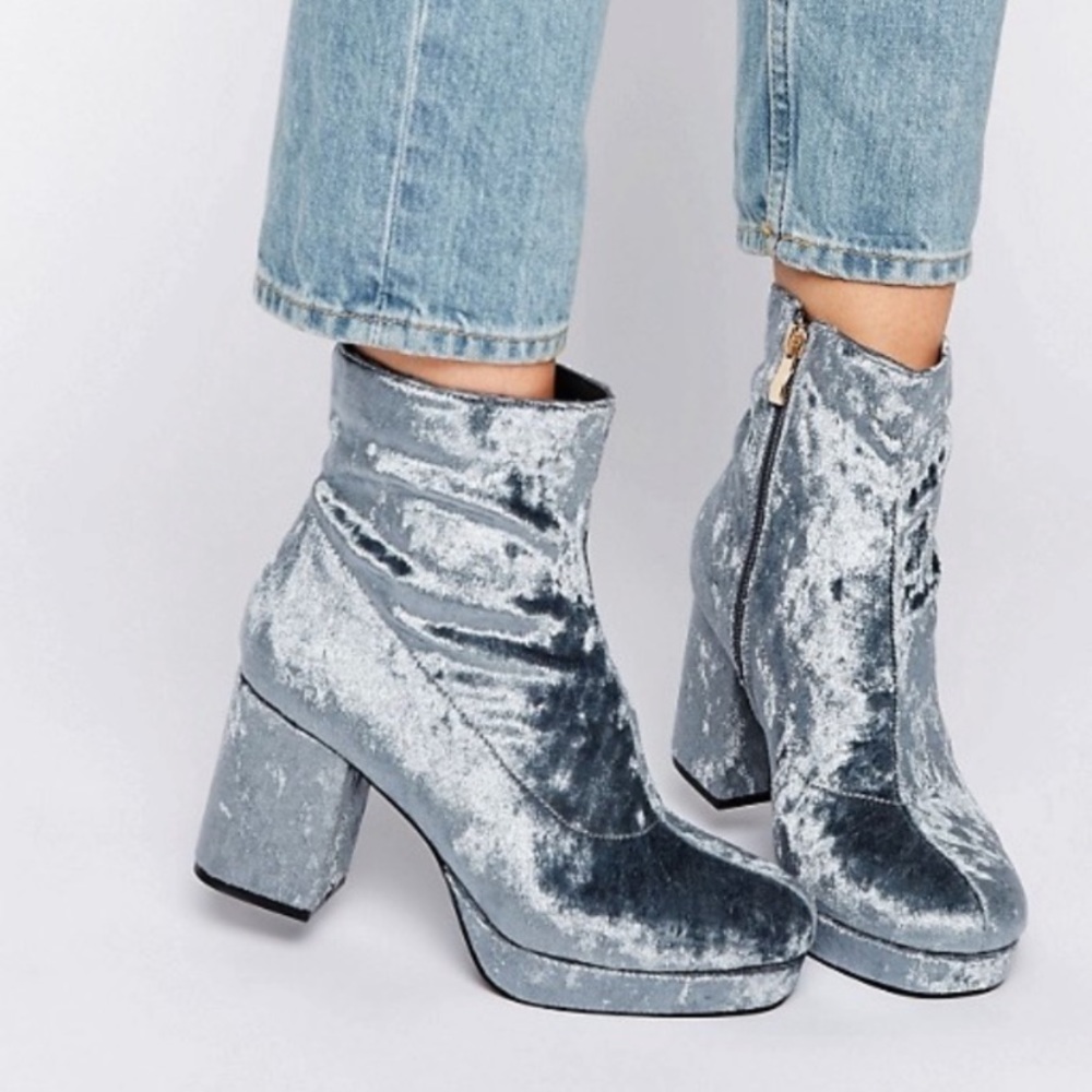 COPY - Truffle Collection velvet platform heeled …